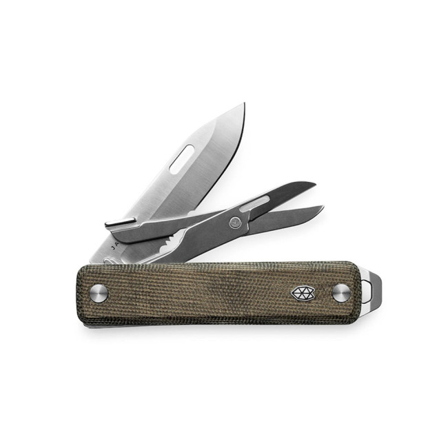 Нож The James Brand the Ellis, лезвие 12C27 Serrated, рукоять Micarta, OD Green Нож The James Brand the Ellis, лезвие 12C27 Serrated, рукоять Micarta, OD Green